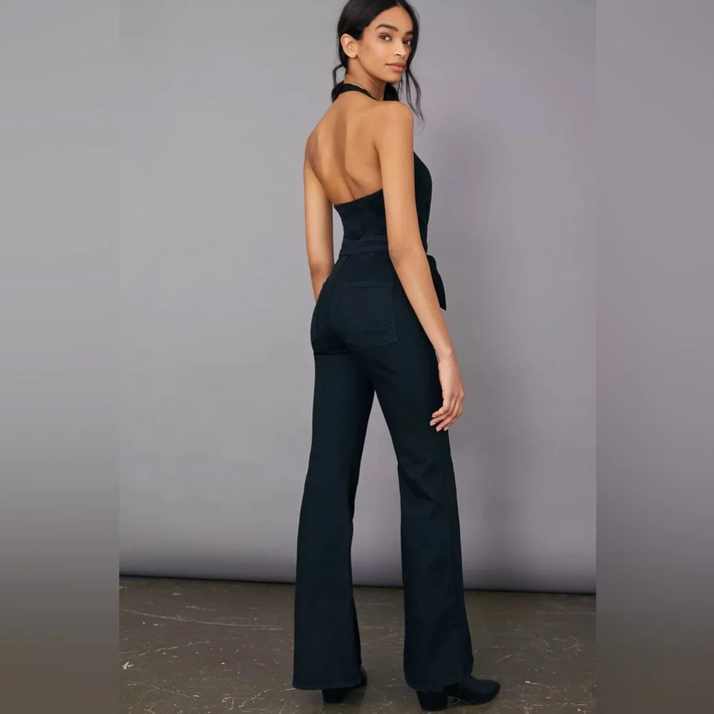 Mother The Halter Doozy Jumpsuit Black 26 Not Guilty EXCELLENT - Picture 3 of 16